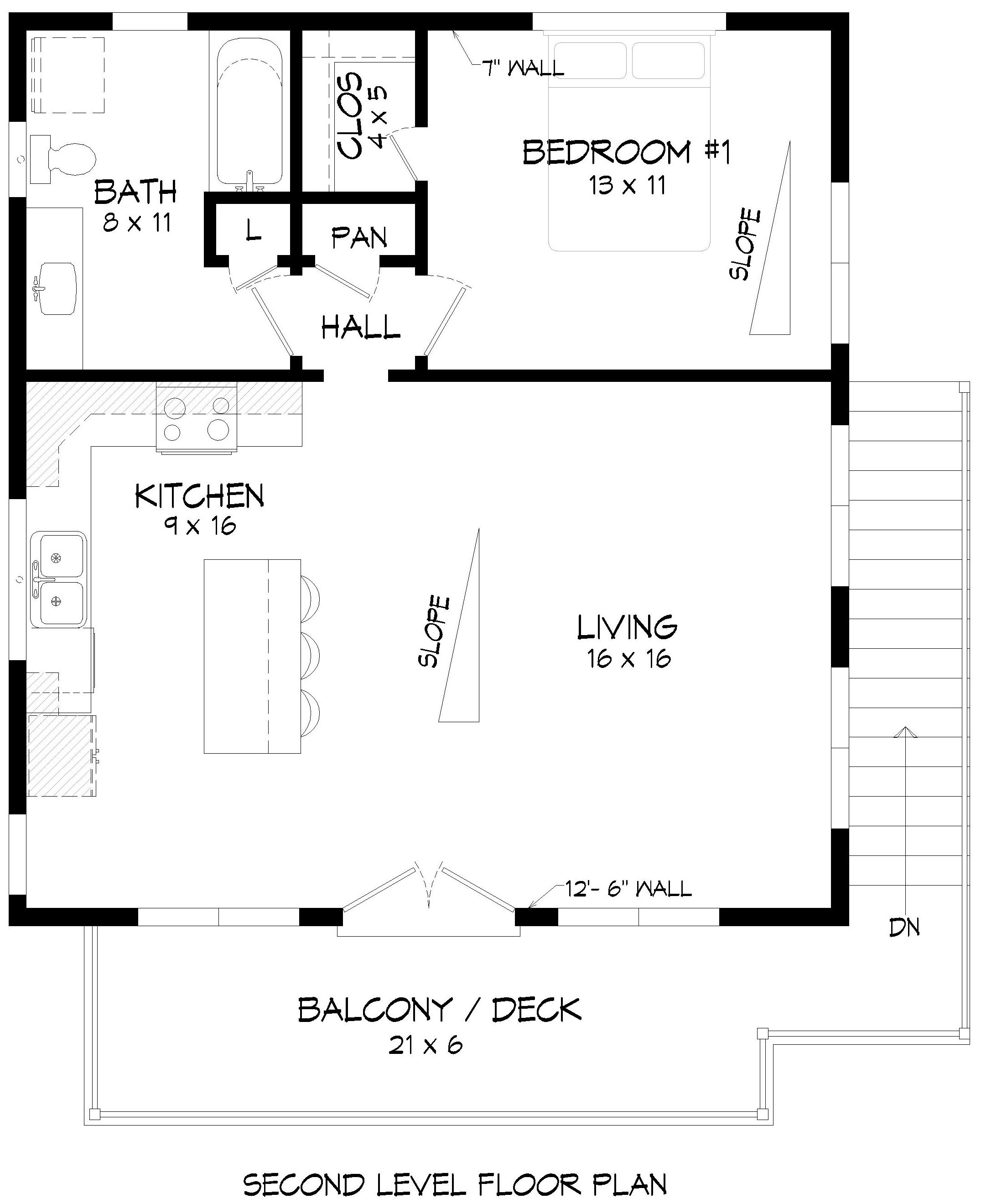 Image of ADU-Garage 1 Bed, 1 Bath, 2 Car - 735 sq.ft