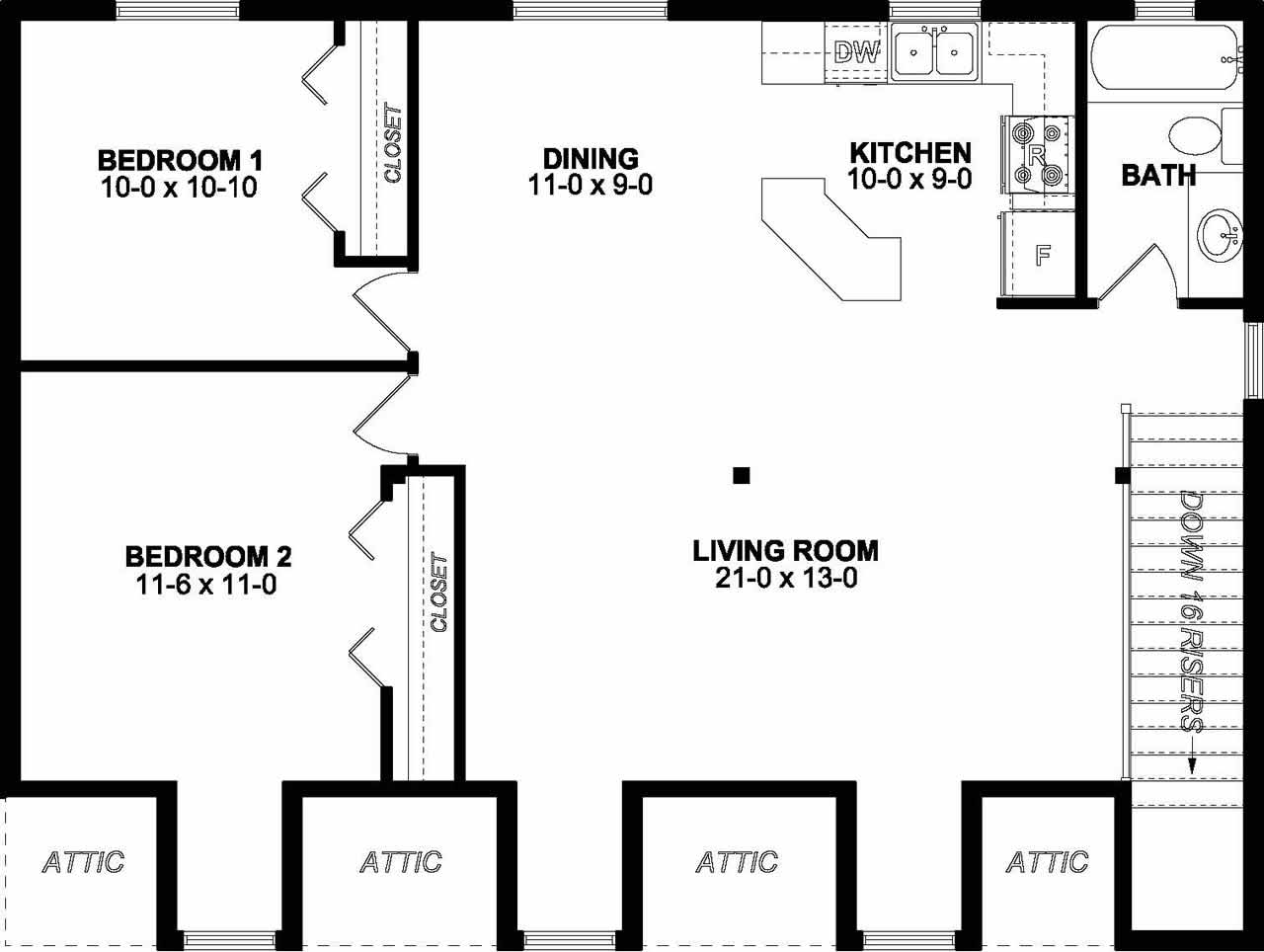 Image of ADU-Garage 2 Bed, 1.5 Bath, 3 Car - 1,032 sq.ft